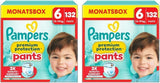 Pantalon de protection Pampers Premium Taille 7, 123 couches, 15 kg+, avec réglage à 360° et poignets anti-fuites souples pour un confort et une protection optimaux