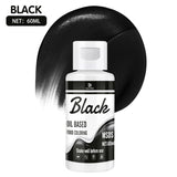 Farines à mélanger pour chocolat - 60Ml Couleurs à base d'huile pour fondant, décoration de gâteaux, dos - Colorant alimentaire doux pour beurre de cacao, crème au beurre, cuisine (noir) Naty Shop