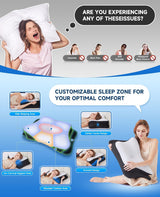 SUPA MODERNE Oreiller en Mousse à Mémoire Oreiller Rafraîchissant pour Dormeur Latéral 60X40 Orthopédique Côté Dos Ventre Cou Soulagement des Douleurs Cervicales Oreillers Cervicaux Orthopédiques Naty Shop