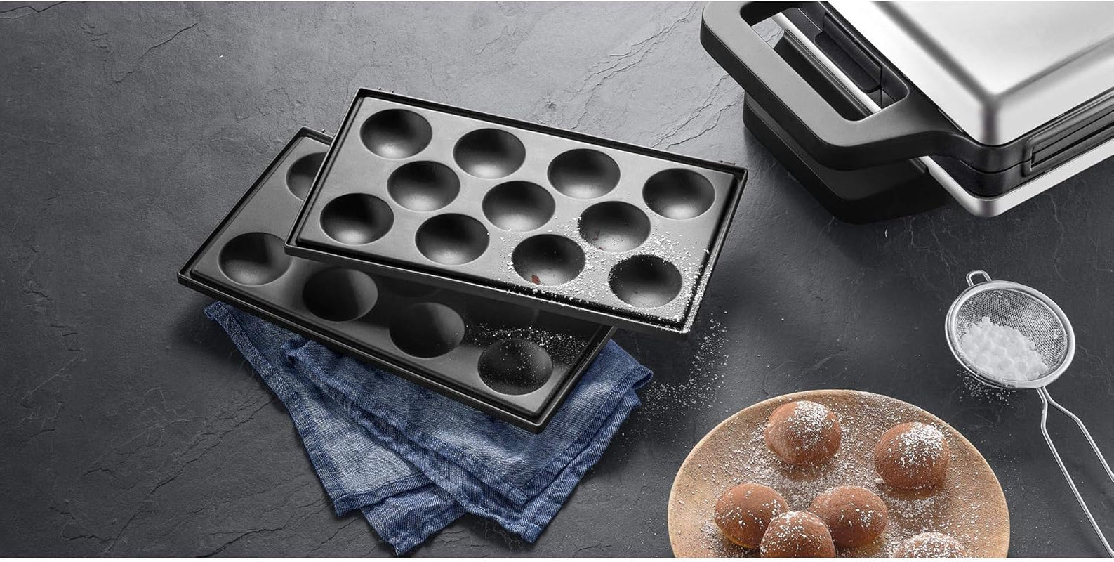 Accessoires WMF Lono Snack Master, lot de 2 plaques à muffins, revêtement antiadhésif Moules et plaques à pâtisserie Naty Shop