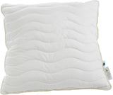 Oreiller Badenia Trendline Eco Aerelle Bleu 80 X 80 Cm, blanc, certifié Oeko-Tex, produit selon la norme de qualité allemande Oreillers standard Naty Shop