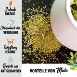 ORIGEENS BIO YERBA MATE aux oranges 200 G - Thé fruité I Thé Yerba Mate bio non torréfié, sans tiges ni poussière I Boisson énergisante et détoxifiante