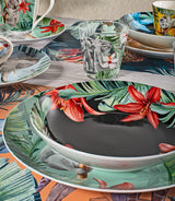 Service Tavola En Porcelaine Exotique 18 Pièces