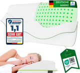 Oreiller orthopédique de soutien du cou pour 80 x 40, 800 x 400 mm, oreiller viscoélastique, oreiller viscoélastique, oreiller, oreiller cervical en mousse à mémoire de forme, mousse viscoélastique, sommeil, blanc (710 x 420 x 120 mm) Naty Shop Oreillers orthopédiques cervicaux 710 x 420 x 120 mm
