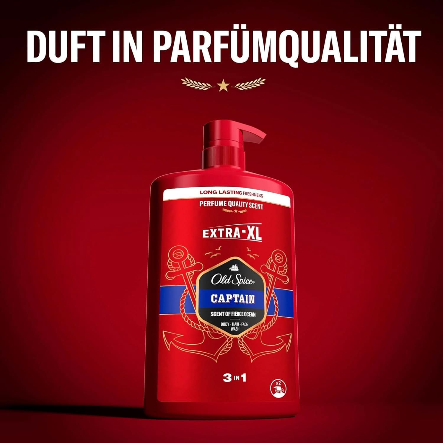 Gel douche et shampoing 3 en 1 Old Spice Captain pour hommes, 1 litre douche et bain Naty Shop