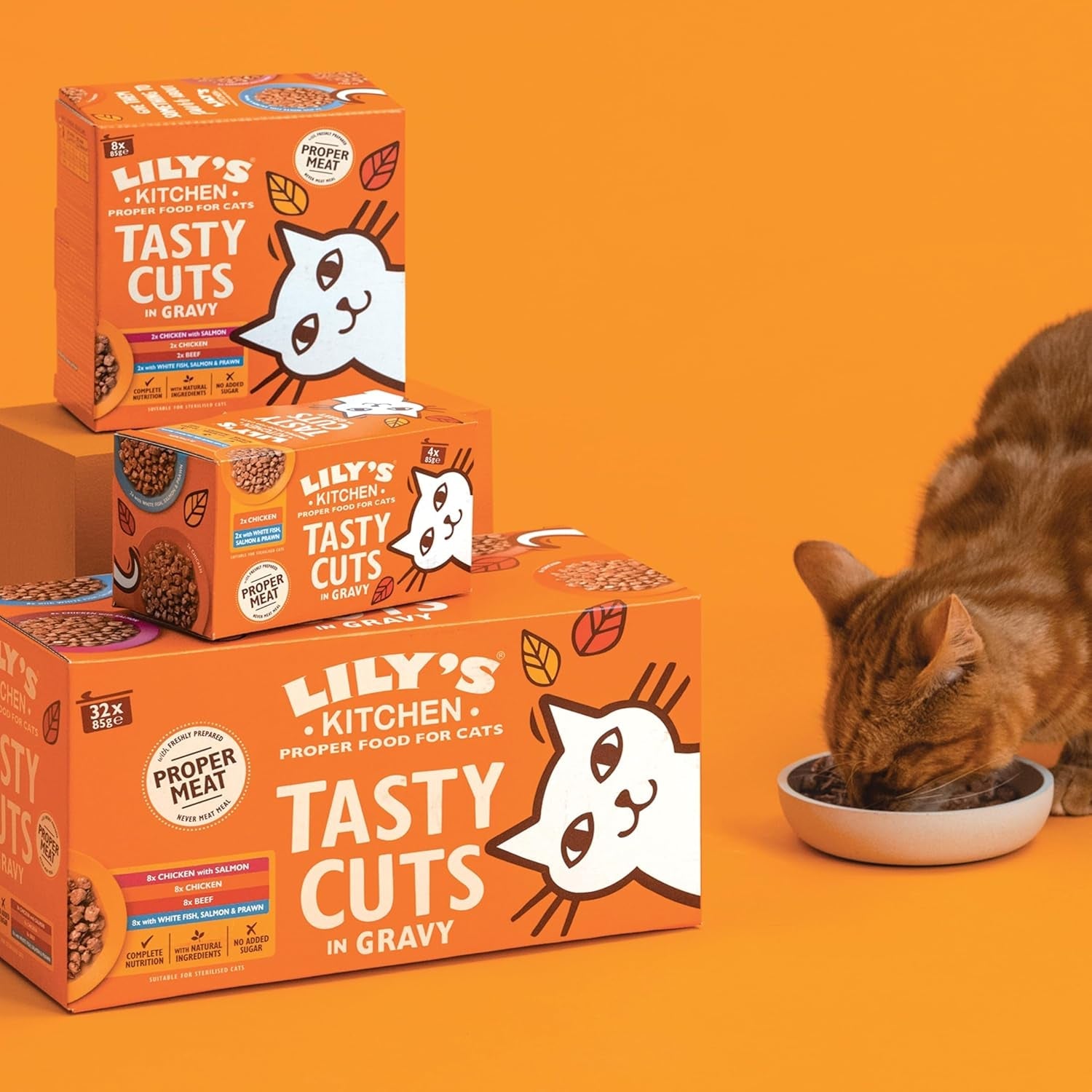Lily's Kitchen, à base d'ingrédients naturels, délicieuses bouchées en sauce au poulet, nourriture humide pour chats adultes, boîte de 70 g
