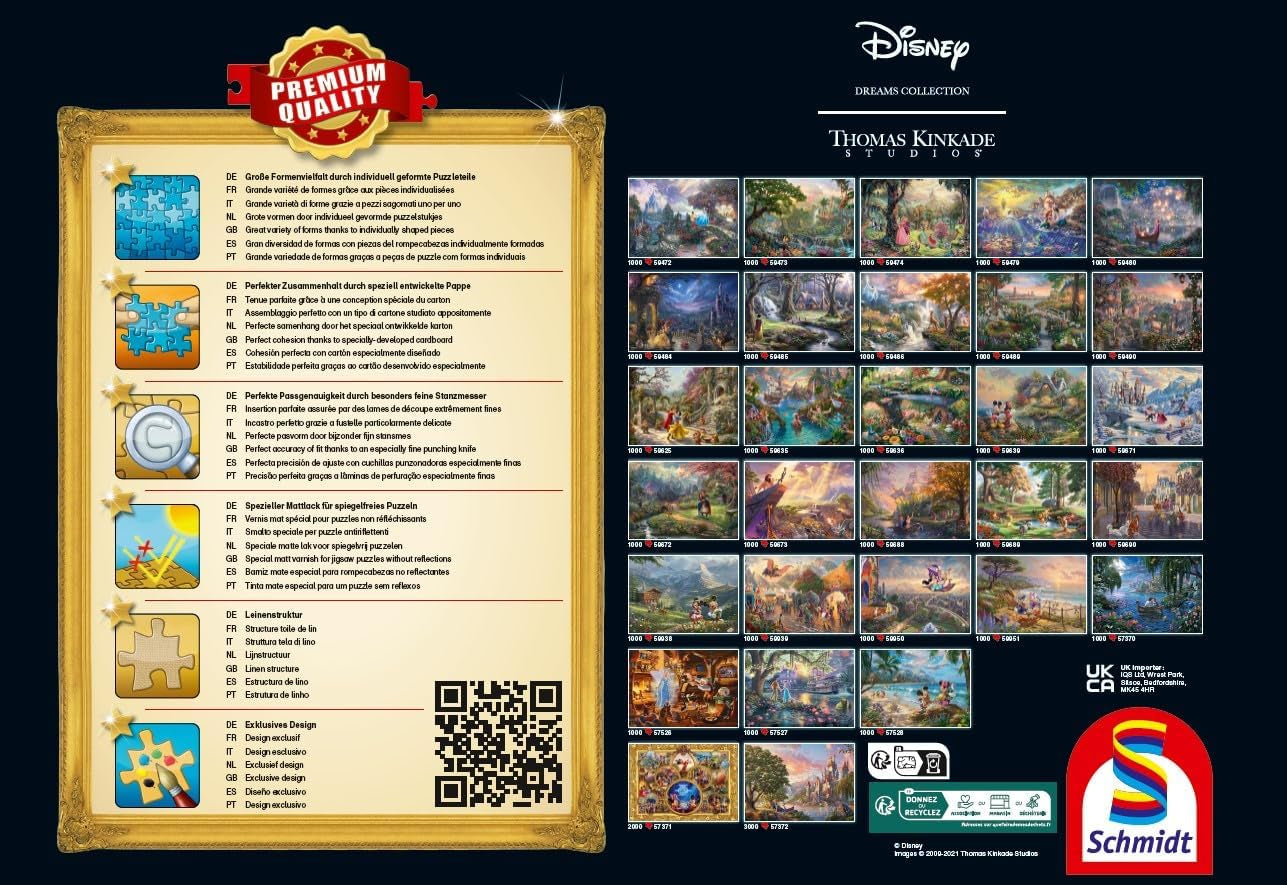 Schmidt Spiele 57397 Thomas Kinkade, Disney, Mickey et Minnie au Mexique, puzzle 6000 pièces Puzzle Naty Shop