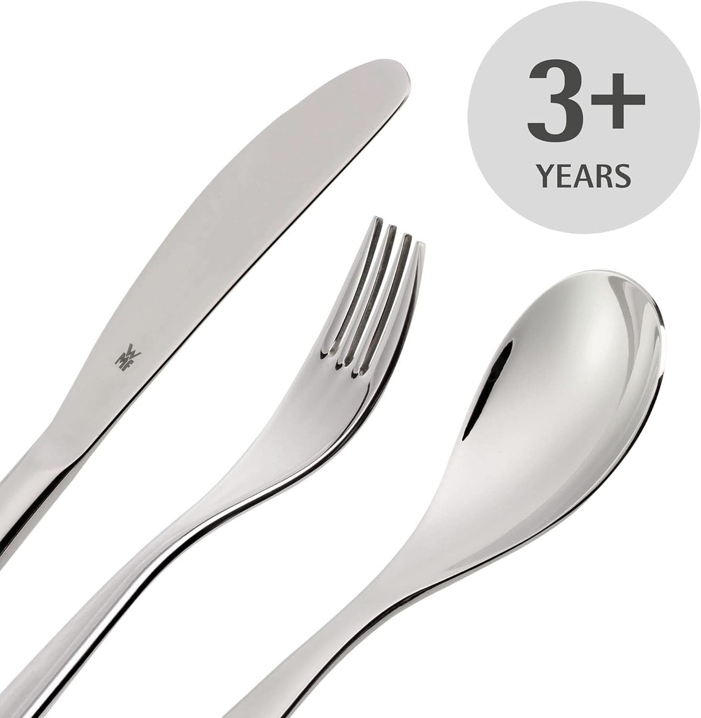 WMF Animals set de couverts en acier inoxydable pour enfants, 4 pièces, poli Cromargan Kitchen Naty Shop