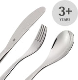 WMF Animals set de couverts en acier inoxydable pour enfants, 4 pièces, poli Cromargan Kitchen Naty Shop