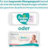 Lingettes Pampers Sensitive pour bébé, paquet de 15 de 80 lingettes, 1200 lingettes pour bébé, nettoyage doux 2 en 1 et protection de la peau