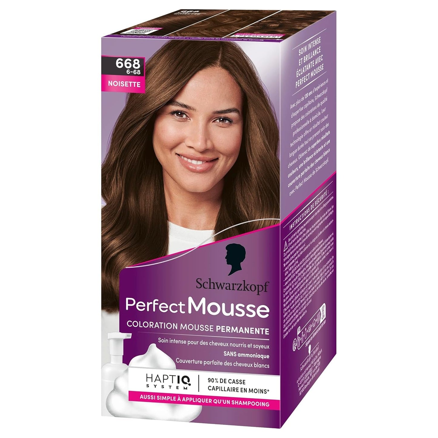 Perfect Mousse Mousse de coloration permanente, 668 Haselnuss Hair Dye Naty Shop Titre par défaut