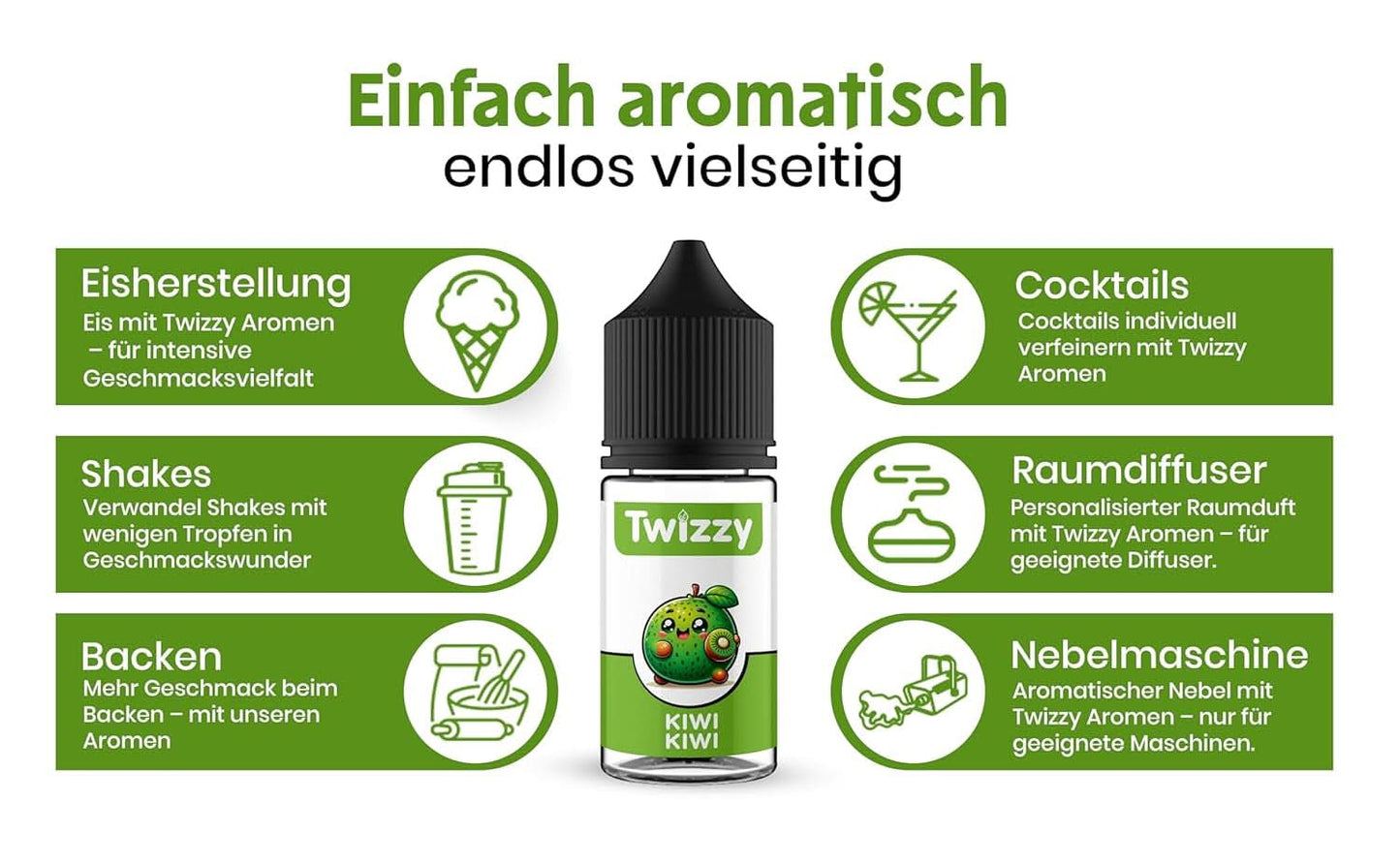 Arôme concentré Kiwi Twizzy, 30 ml Arômes Naty Shop