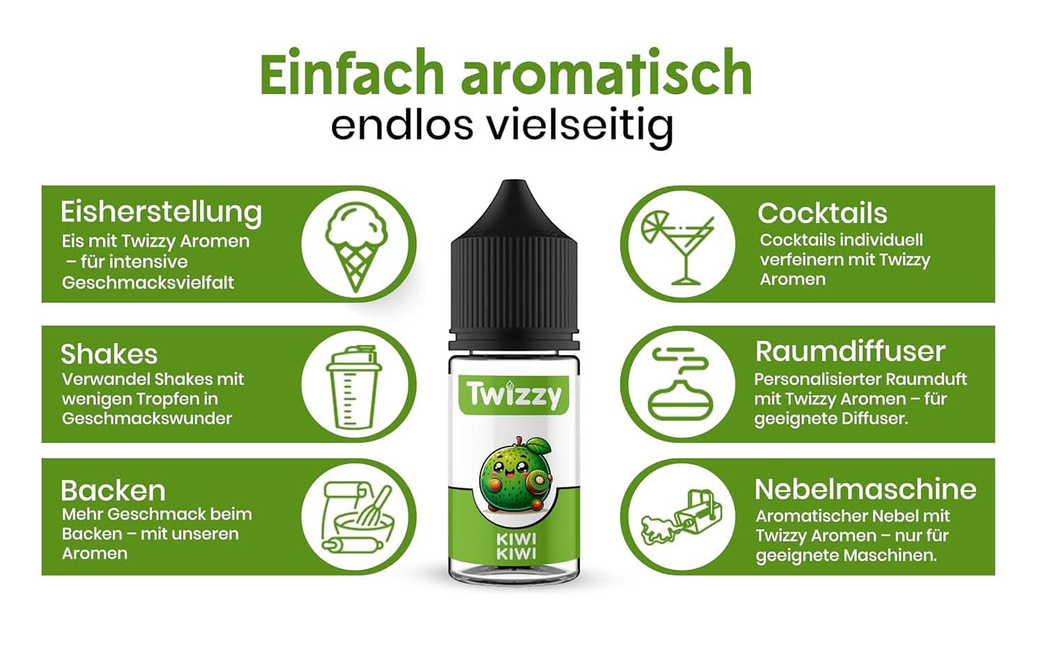 Arôme concentré Kiwi Twizzy, 30 ml Arômes Naty Shop