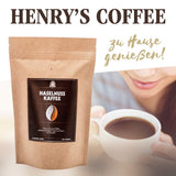 Henry's Hazelnut Coffee 1000g - Café gastronomique raffiné aux saveurs les plus raffinées - torréfié artisanalement - grains de café de qualité supérieure