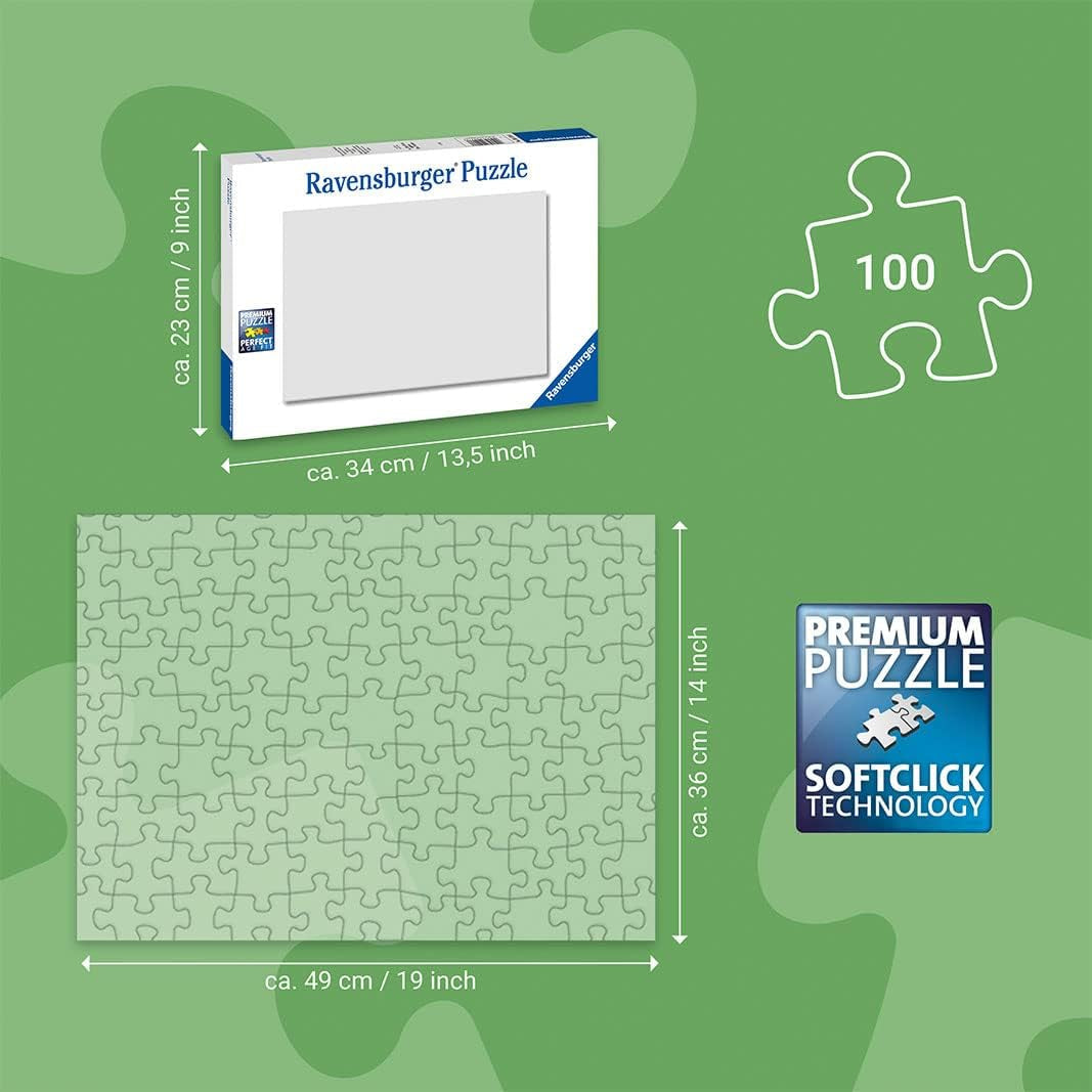 Ravensburger Puzzle pour enfants - 13610 La Reine des Neiges - Neige scintillante - Disney La Reine des Neiges Puzzle pour enfants à partir de 6 ans, de 100 pièces au format XXL, avec paillettes Puzzle Naty Shop