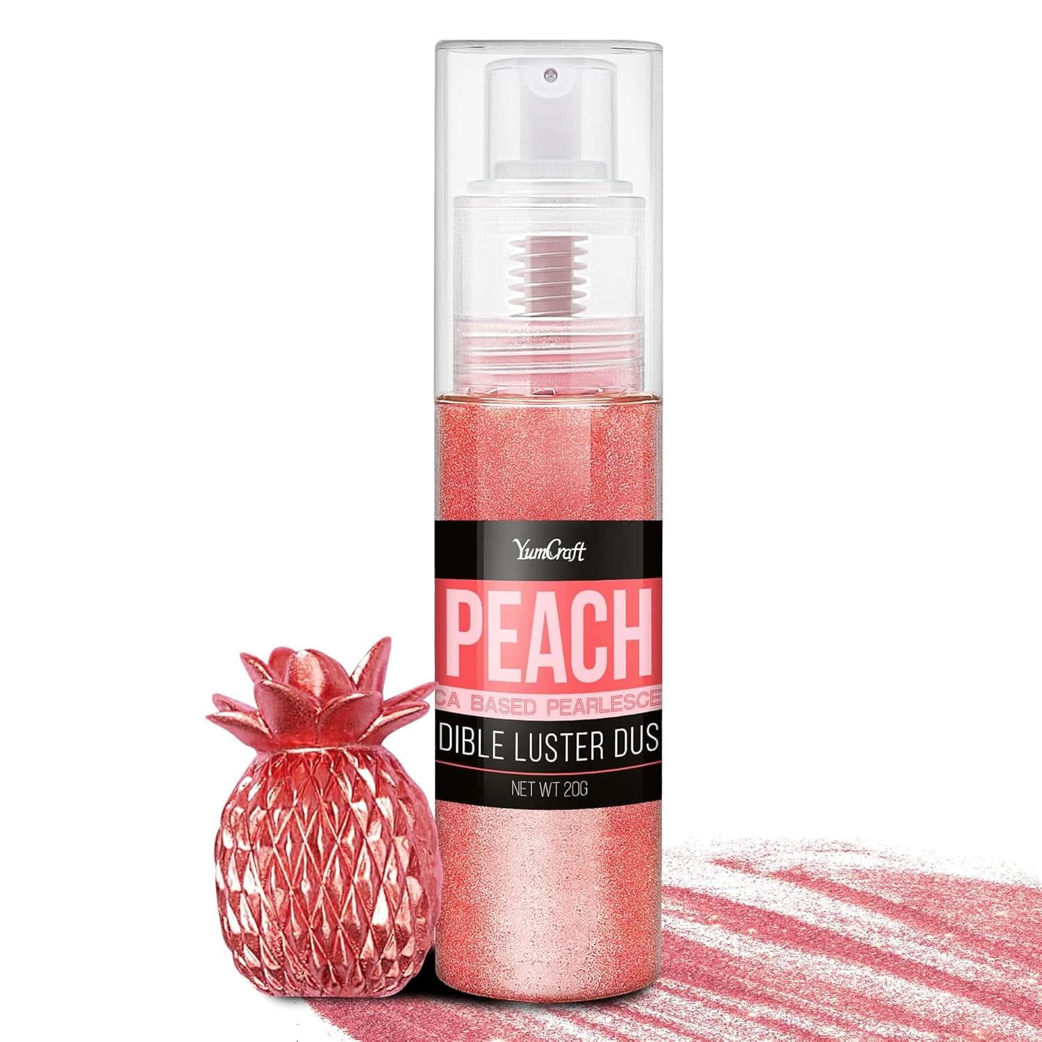 Spray pailleté comestible, 20 grammes Naty Shop Rouge pêche