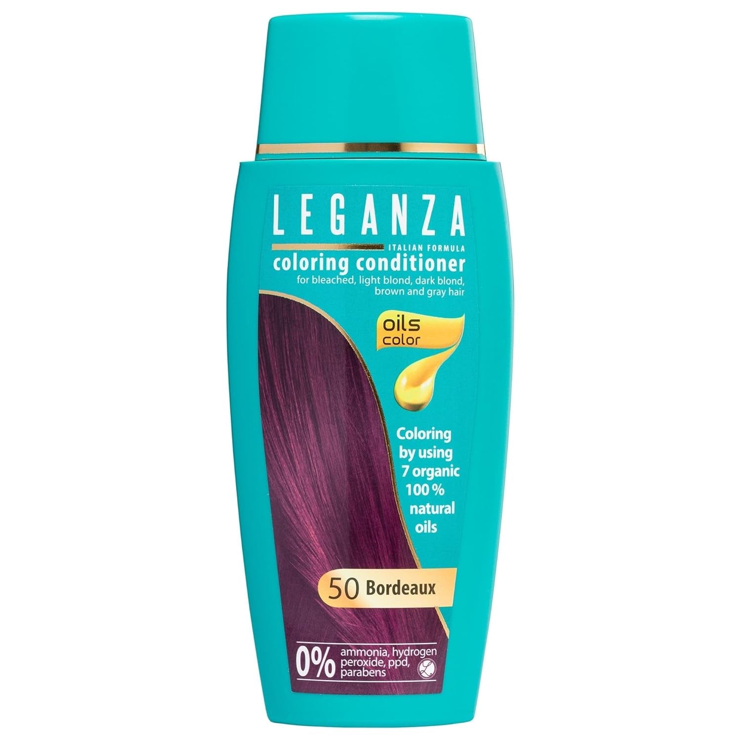 Leganza Baume Naturel Teinture Capillaire Couleur 71 Café Latte | Teinture capillaire sans ammoniaque | Enrichi de 7 huiles naturelles | 150 ml de teinture capillaire Naty Shop 50 Bordeaux