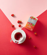 Ahmad Tea - Fraise des bois - Tisane décaféinée aux fruits et aux herbes - Fraise - Sachets de thé emballés individuellement avec 2 g de thé par portion - 20 sachets de thé en bandes
