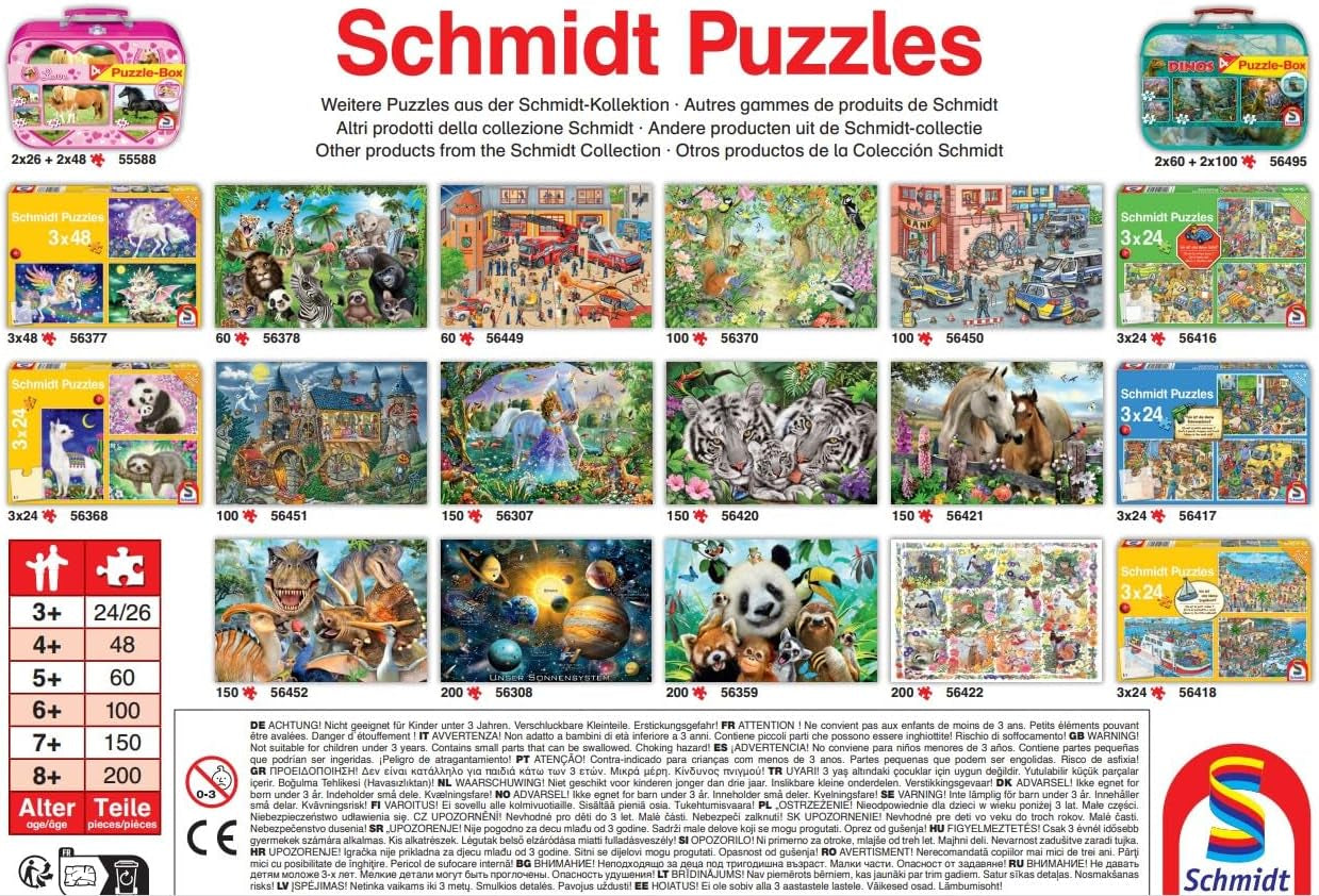 Schmidt Spiele 56370 Animaux dans la forêt, puzzle pour enfants, 100 pièces Puzzle Naty Shop