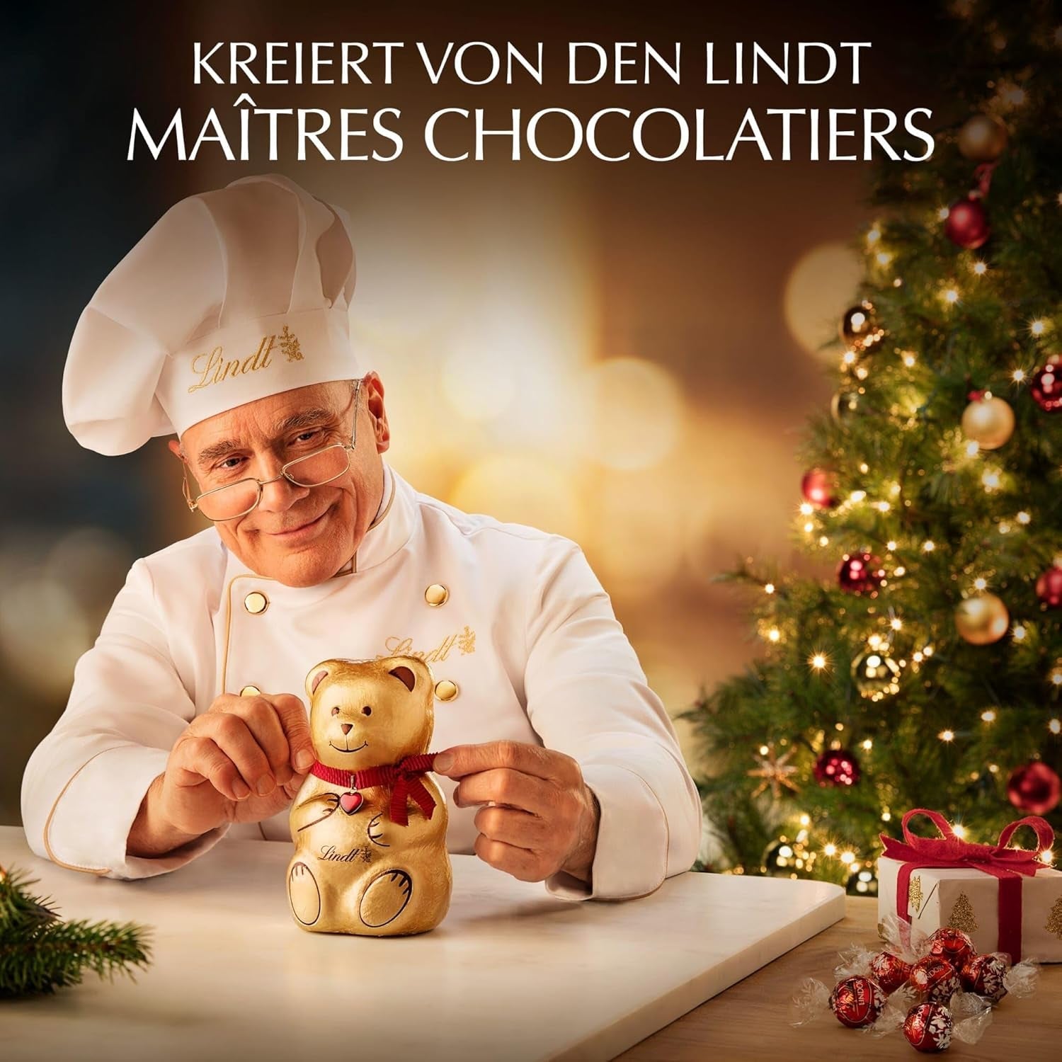 Chocolat Lindt | Coffret de pralines Pièces d'Or | 180g | 18 pralines en 10 assortiments comme un assortiment fin de pralines, certaines avec de l'alcool | Coffret cadeau premium avec pralines de Noël