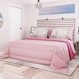 PETTI Artigiani Italiani - Couverture d'hiver pour lit double, maxi, monochrome, double face, blanc, gris, 100% Made in Italy