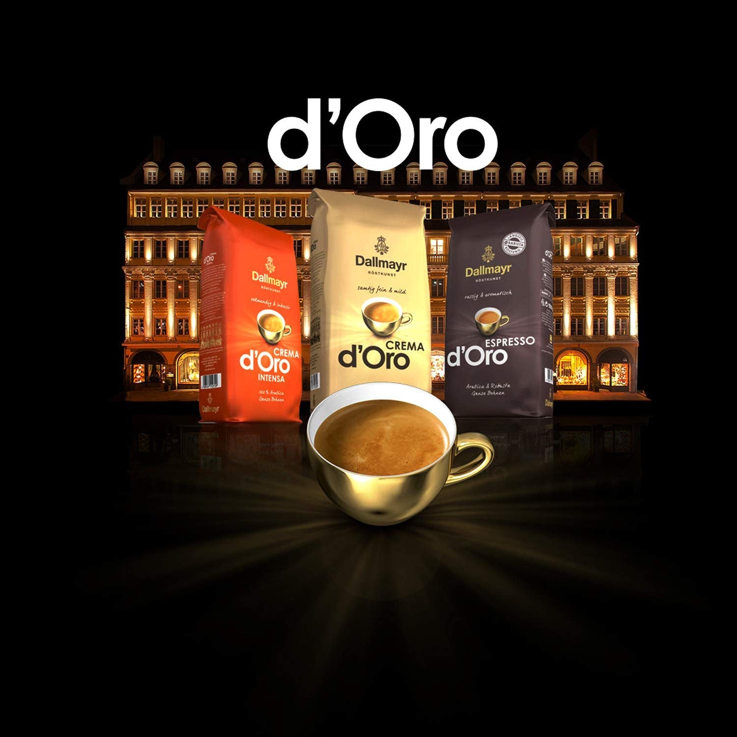 Crema d'Oro INTENSA Ganze Bohnen, 4x 1000g (4000g) - Café de