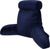 Oreiller de lecture INFANZIA avec accoudoirs, mousse à mémoire de forme, support ergonomique pour canapé et lit, bleu marine