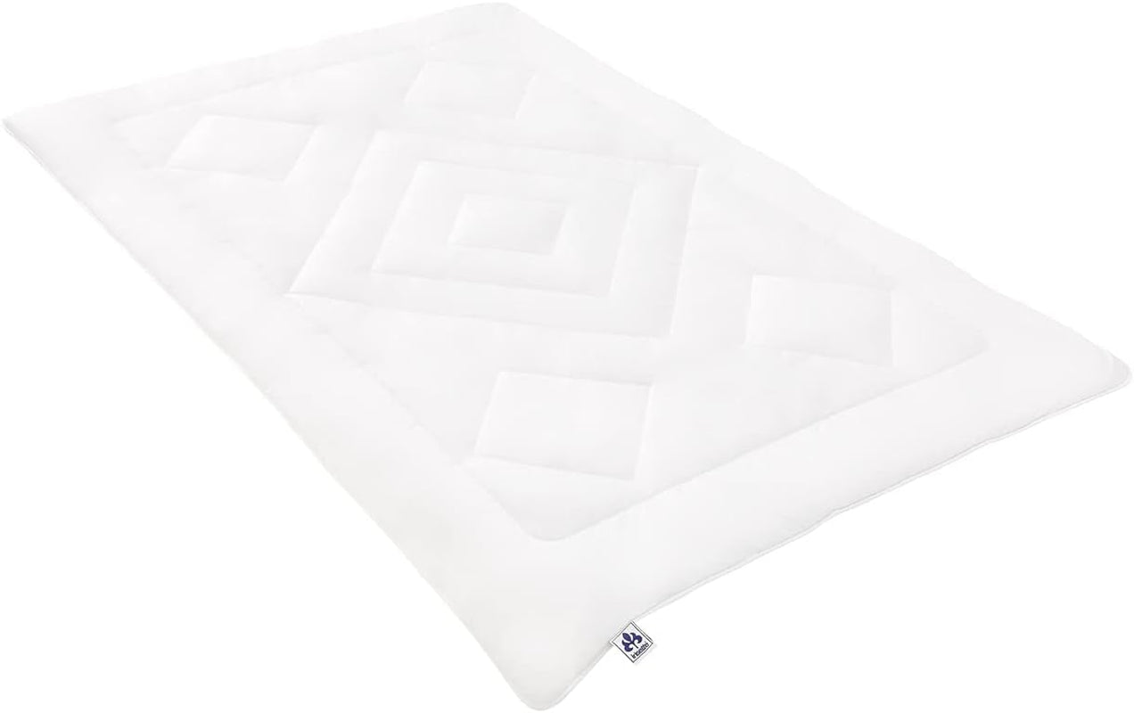 Couette Irisette Noblesse toutes saisons - Fabriquée en Allemagne - Housse de couette pur coton, 135 X 200 cm, certifiée Öko-Tex Couettes et couettes Naty Shop Simple 135 cm X 200 cm Mono