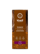khadi GOLDBRAUN Coloration capillaire à base de plantes Ambre vif à brun doré doux et brillant Coloration capillaire 100 % naturelle à base de plantes Cosmétiques naturels certifiés naturels et végétaliens 100 g Naty Shop Teinture capillaire marron doré 100 g (1 paquet) unique