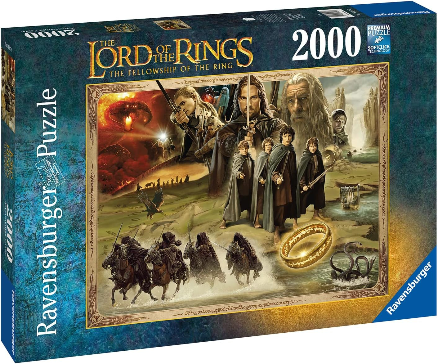 Ravensburger Puzzle 16927 - LOTR : La Communauté de l'Anneau - Le Seigneur des Anneaux Puzzle 2000 pièces pour adultes et enfants de plus de 14 ans Puzzle Naty Shop