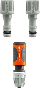 Kit de raccords Gardena : raccord de tuyau pour rallonge de 13 mm (1/2") et 15 mm (5/8"), même sous haute pression d'eau, montage facile (18283-20)