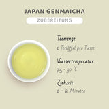 Thé vert japonais Genmaicha avec riz rôti, 50 % Kagoshima Sencha, thé vert en vrac de qualité supérieure, mélange traditionnel, sans arômes ajoutés, 100 g | Wondertea Thé vert japonais Genmaicha