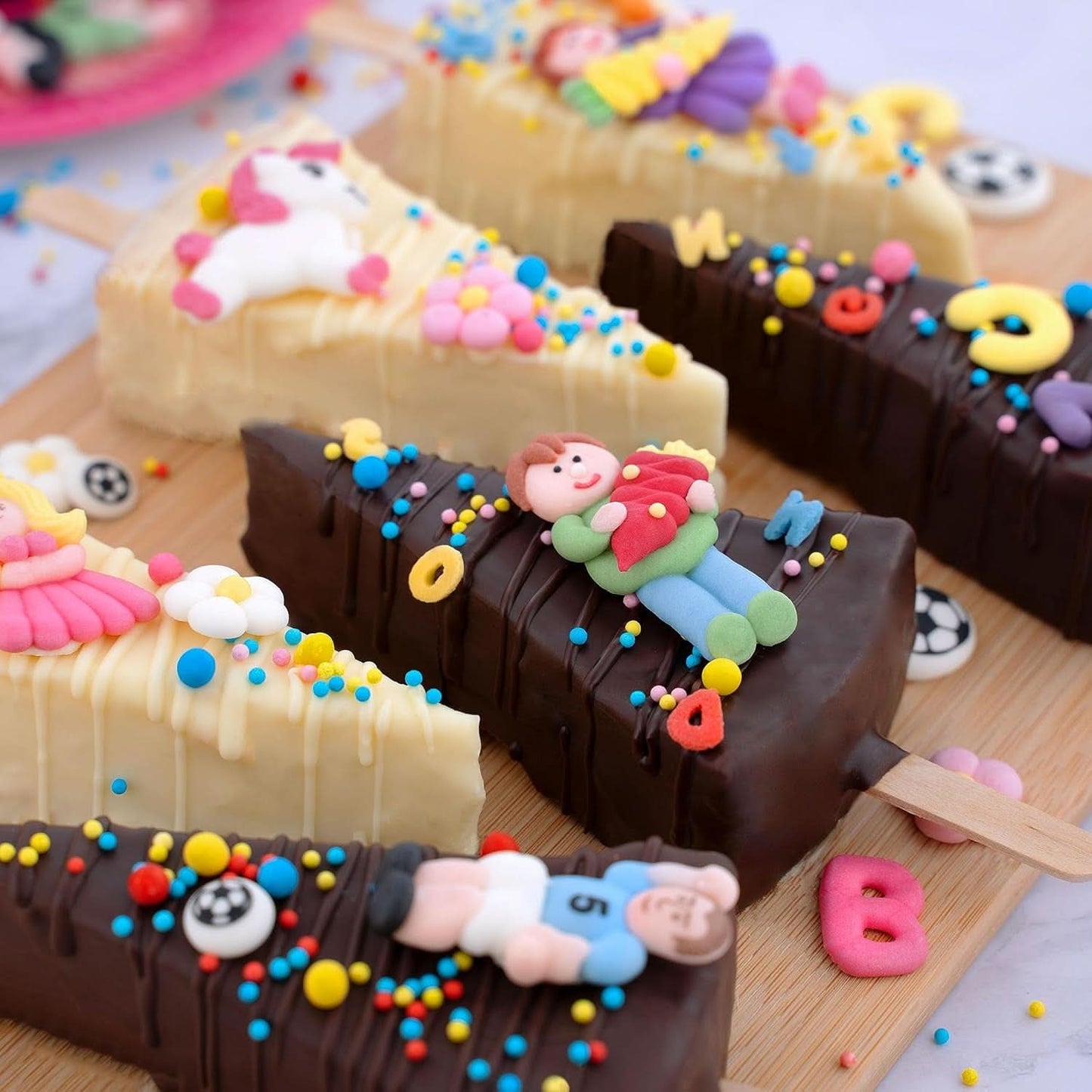 Günthart, 8 figurines en sucre pour la rentrée scolaire et les lettres, 115 grammes Sprinkles Naty Shop