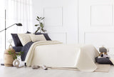 Todocama Fine Boutique couvre-lit avec motif piqué, pour printemps, été, automne et hiver, 100% microfibre super douce, couverture multifonctionnelle, 140/150/160-250 X 260 cm, gris clair Lits et Couvertures Beuche den Todocama-Store Beige 180 X 260 Cm