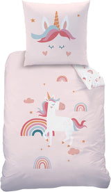 Parure de lit enfant, Koala ou Licorne, 100% coton Literie - enfants Naty Shop Licorne