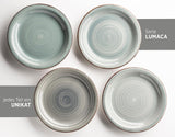 MÄSER Service de table pour 6 personnes, look vintage moderne, service de table 12 pièces, peint à la main, bleu, carrelage, bleu fumée (Bel Tempo II)