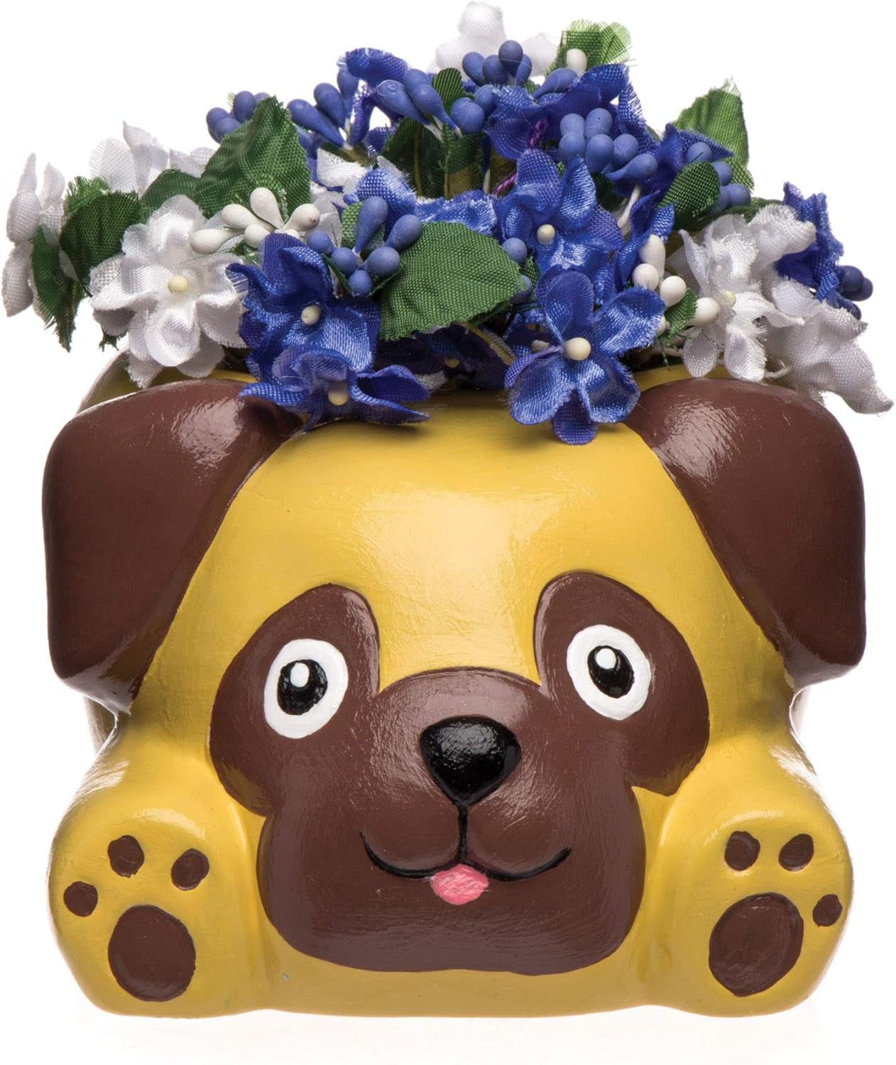 Pots en céramique Baker Ross 'Pug' (2 pièces) - pour que les enfants puissent peindre, décorer et offrir en cadeau