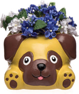 Pots en céramique Baker Ross 'Pug' (2 pièces) - pour que les enfants puissent peindre, décorer et offrir en cadeau