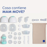MAM Move Tire-lait double, portable, 3 modes de fonctionnement et 5 niveaux d'intensité Accessoires Alimentation et Allaitement Bebe Naty Shop