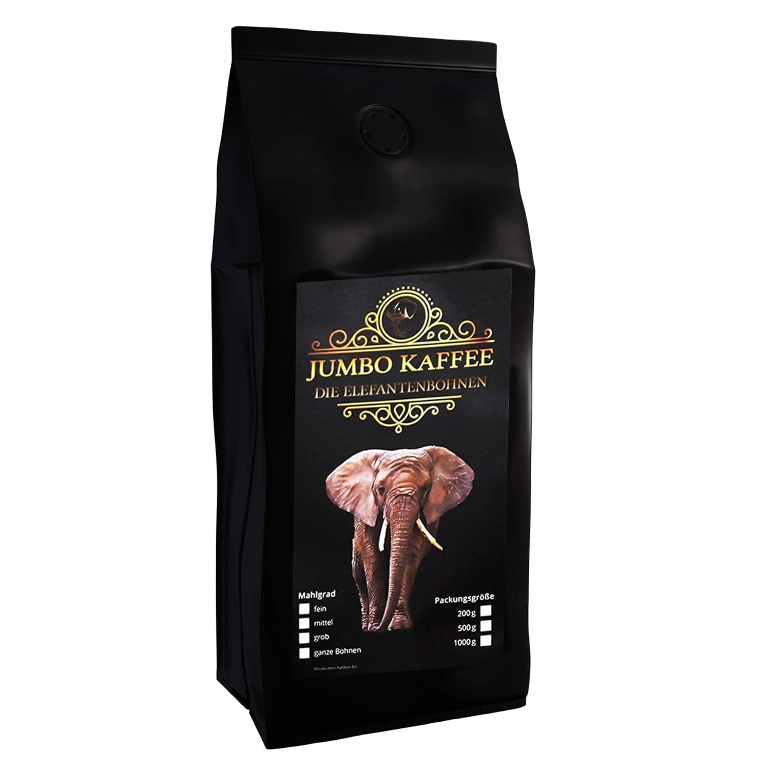 Café géant | Elefantenkaffee Maragogype (1000 g, Bohnen entier) - Die größten Bohnen der Welt, ohne Säure, extra doux