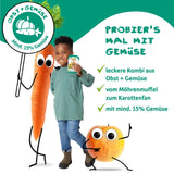 FRECHE FREUNDE Sachet de fruits à presser bio avec pommes, bananes, épinards et concombre, purée de fruits et légumes dans un sachet à presser pour bébés à partir de 6 mois, végétalien, lot de 6 (6 x 100 g)