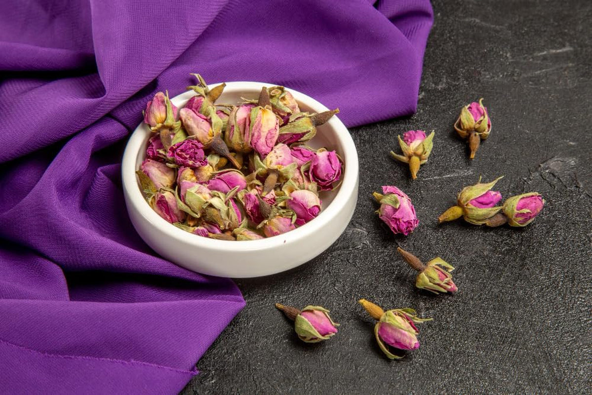 500g boutons de roses comestibles premium - infusion de pétales de roses séchées de l'Atlas - goût et arôme sucrés et floraux - 100% naturels, purs et sans additifs | Tazarin Ltd