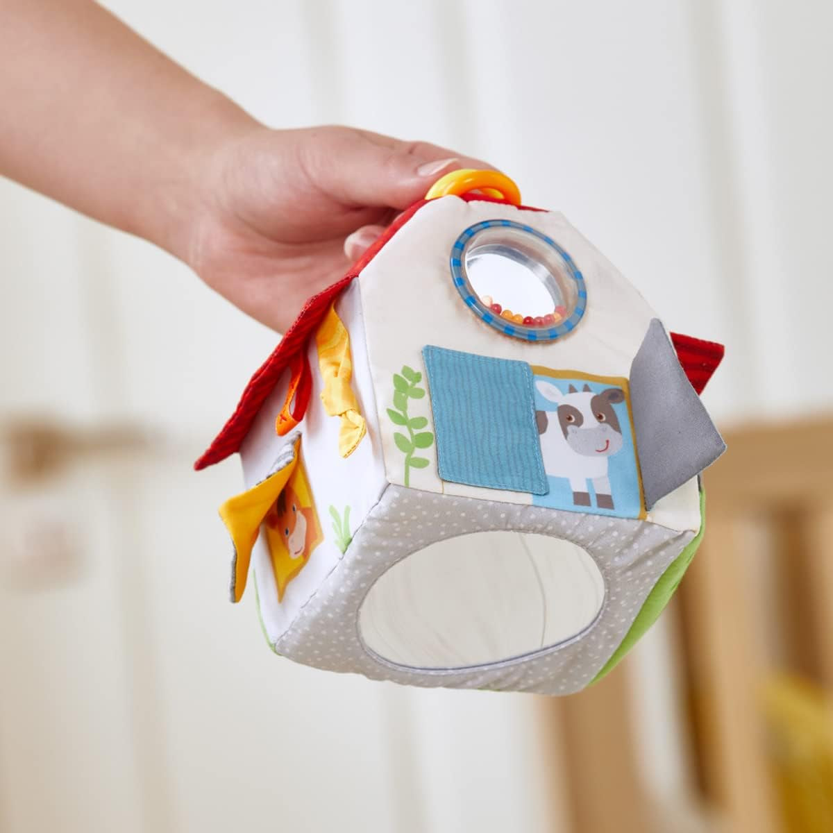 HABA 306383 - Cube de jeu ferme, jouet multifonctionnel à partir de 6 mois Jouets bébé Naty Shop