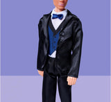 Simba 105733629 - Steffi Love Kevin Charmante poupée de jeu porte un costume élégant avec nœud papillon et gilet, 30 cm, 3 ans et plus, bleu Naty Shop poupées