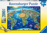 Puzzle pour enfants Ravensburger - 12722 Grand monde vaste - Puzzle de carte du monde pour les enfants à partir de 8 ans, avec 200 pièces au format XXL Puzzle Naty Shop Titre par défaut