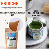ORIGEENS BIO MATCHA CEREMONIAL GRADE "SHIKA" - Thé japonais biologique de Shizuoka - Matcha Latte/Usucha - Sachet de recharge 30g - Poudre de thé vert Matcha biologique de qualité cérémonielle