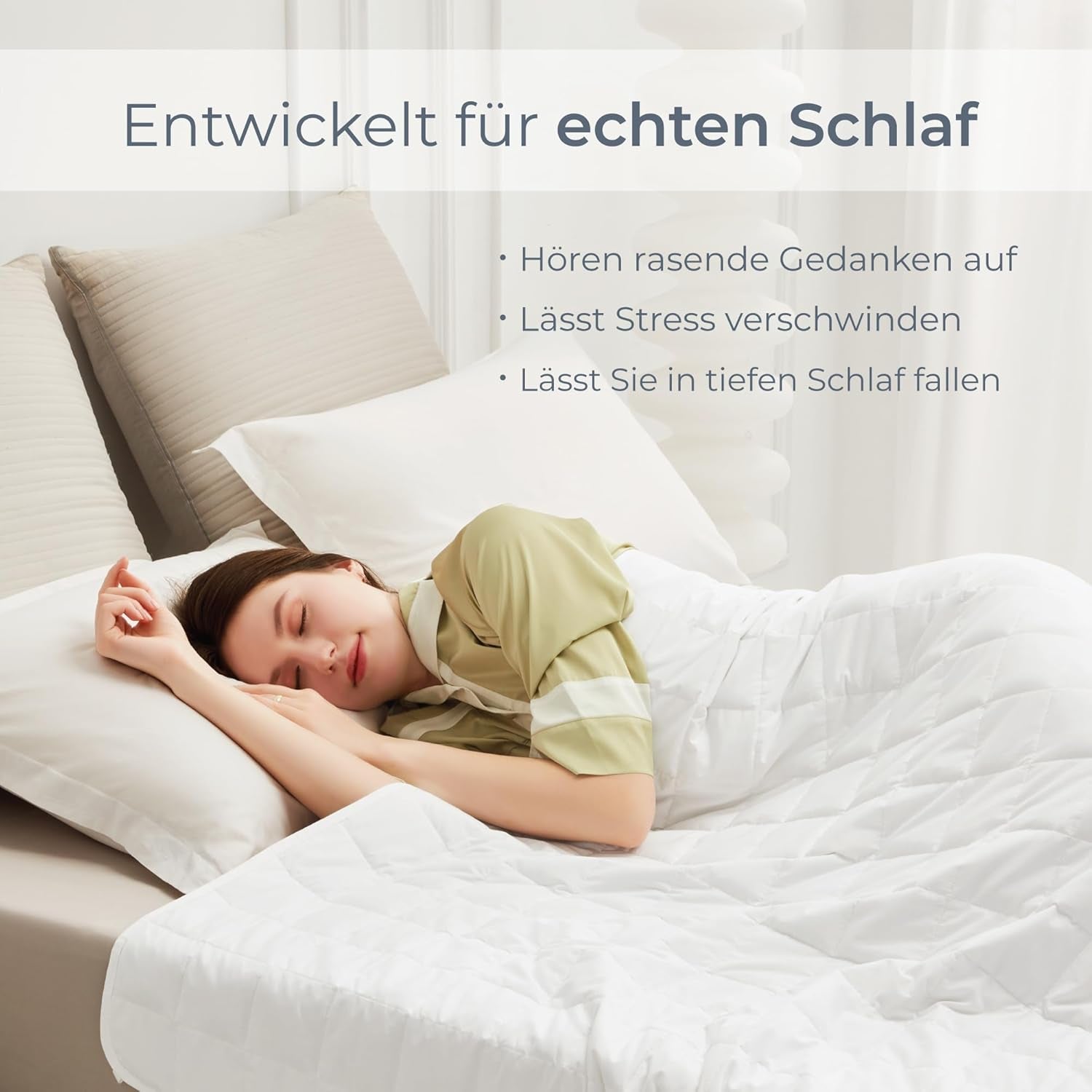 Couverture lestée Degrés de Confort 135X200Cm 7Kg, couverture thérapeutique anti-stress en 100% coton, couverture lourde Couverture lestée pour adultes Peut améliorer le sommeil et réduire le stress Degrés de Confort Lits et Couvertures