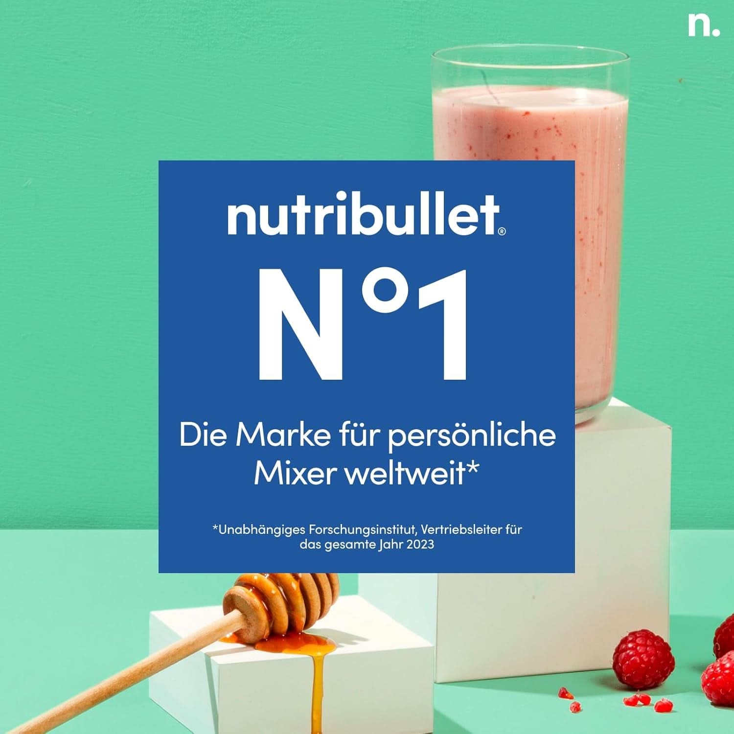 Nutribullet Original, mixeur électrique, mélangeur à smoothie, mixeur à smoothie, machine à smoothie, 600 W, simple et rapide dans l'application, compact, léger pour les repas, NB603DG Kitchen Naty Shop