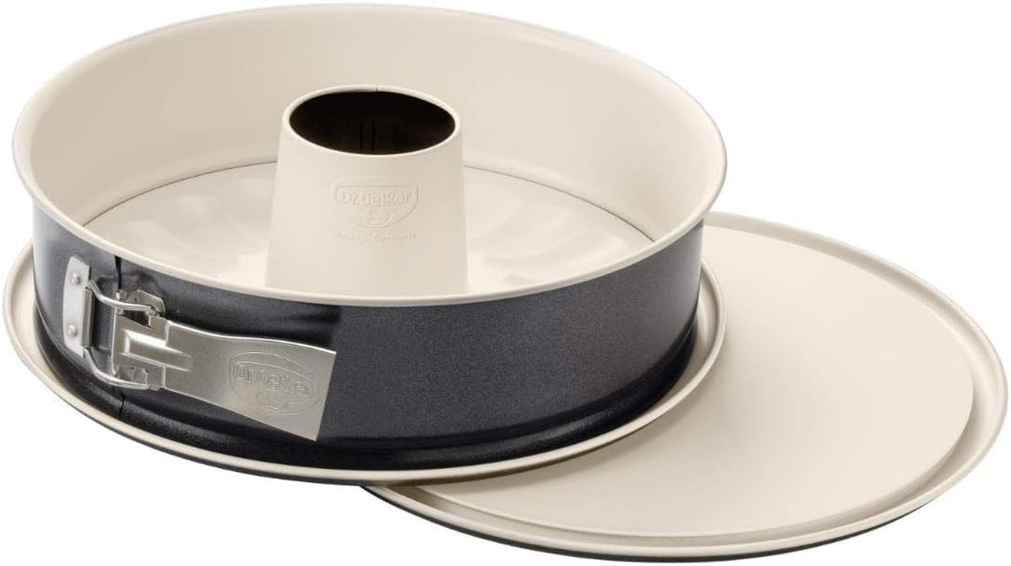 Dr. Oetker Moule à gugelhupf Ø 22 cm BACK-TREND, Backform Für Gugelhupf, Runde Bundform Aus Stahl Mit Keramisch Verstärkter Antihaft-Beschichtung (Farbe: Creme/Anthrazit), Menge: 1 Stück Moules et plaques pour la cuisson Naty Shop Springform 26Cm 2 Böden