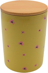 Dekohelden24 Boîte de rangement élégante en céramique/café/aliments frais/biscuit Hüftgold. La raison : paresseux. Dimensions : H/Ø 15,6 x 11 cm. Boîtes de conservation des aliments Naty Shop